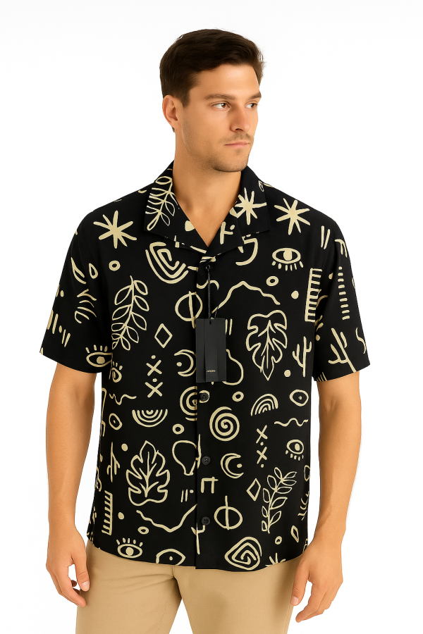 Cuban collar shirt